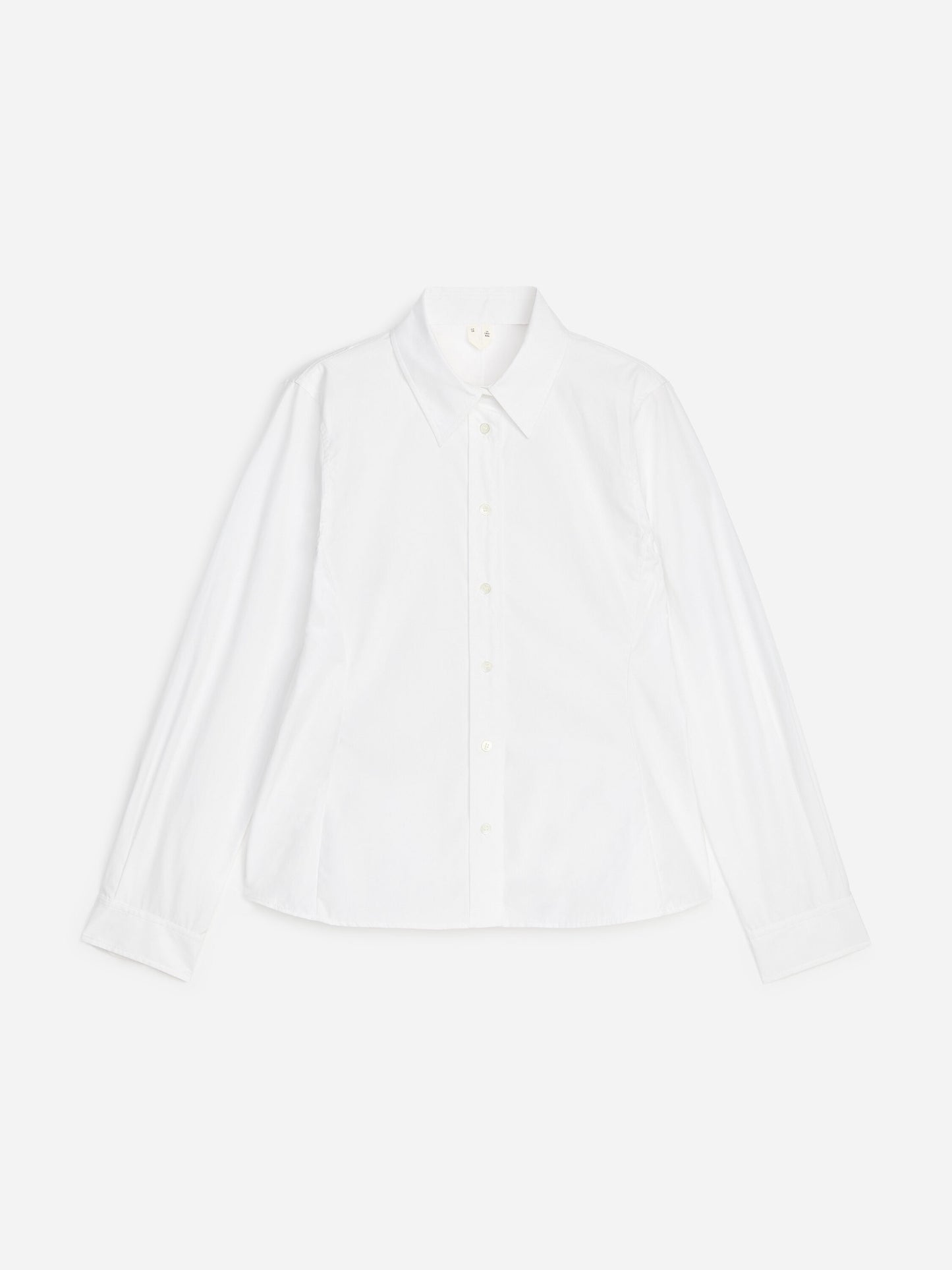 Fitted Cotton Poplin Shirt - White - Image 5
