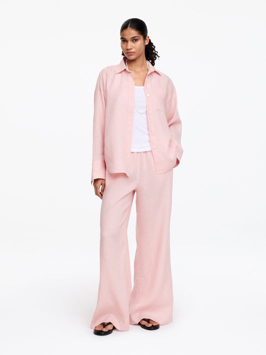 Linen Shirt - Pink - Image 2