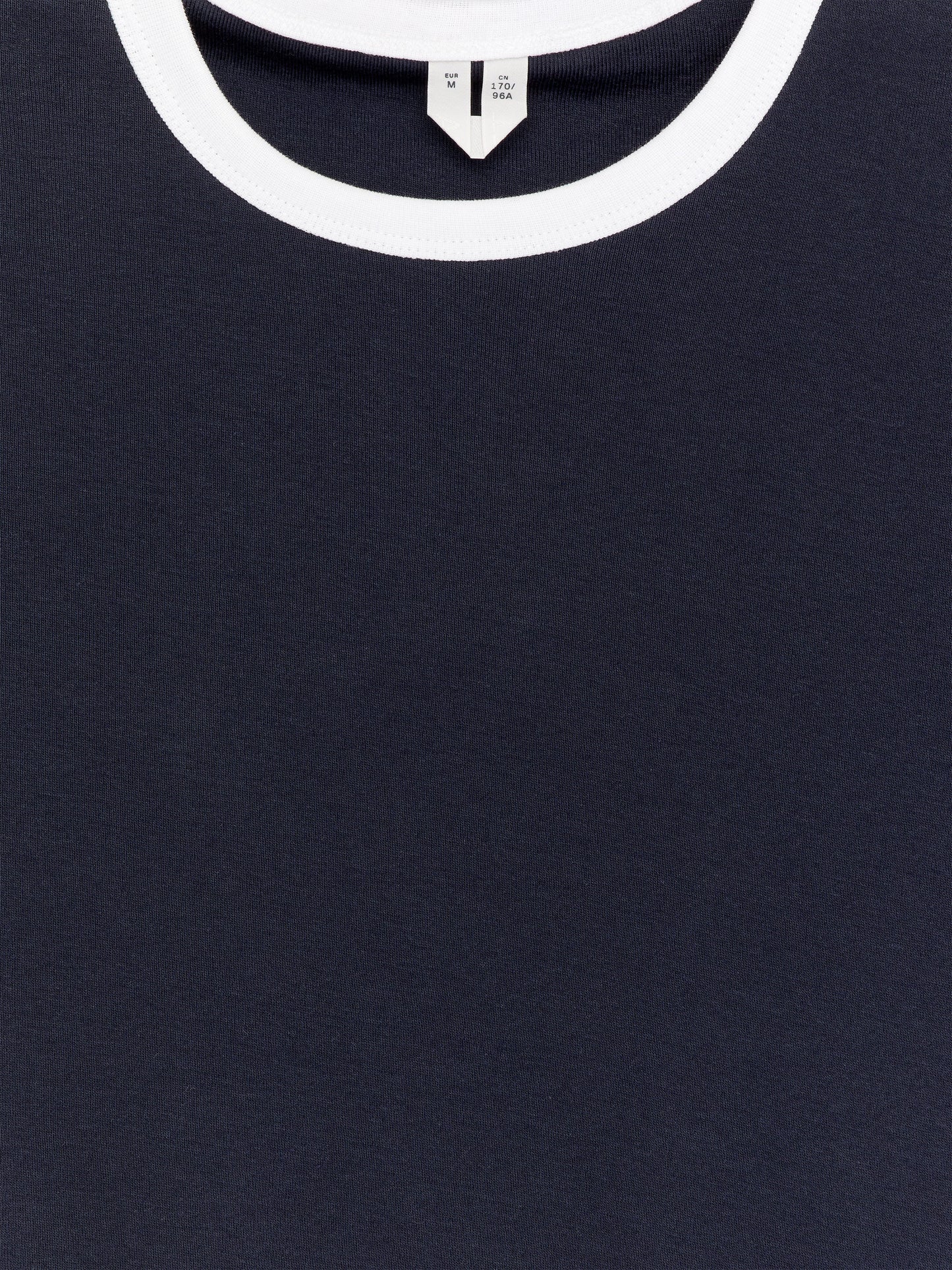 Contrast-Binding T-Shirt - Blue - Image 2