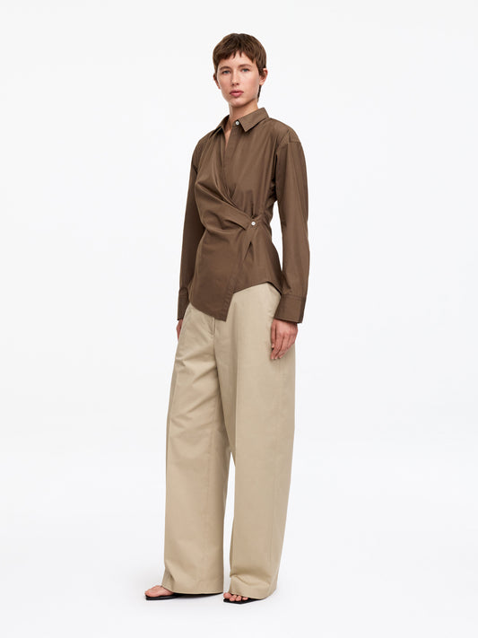 Wrap Shirt - Beige - Image 2