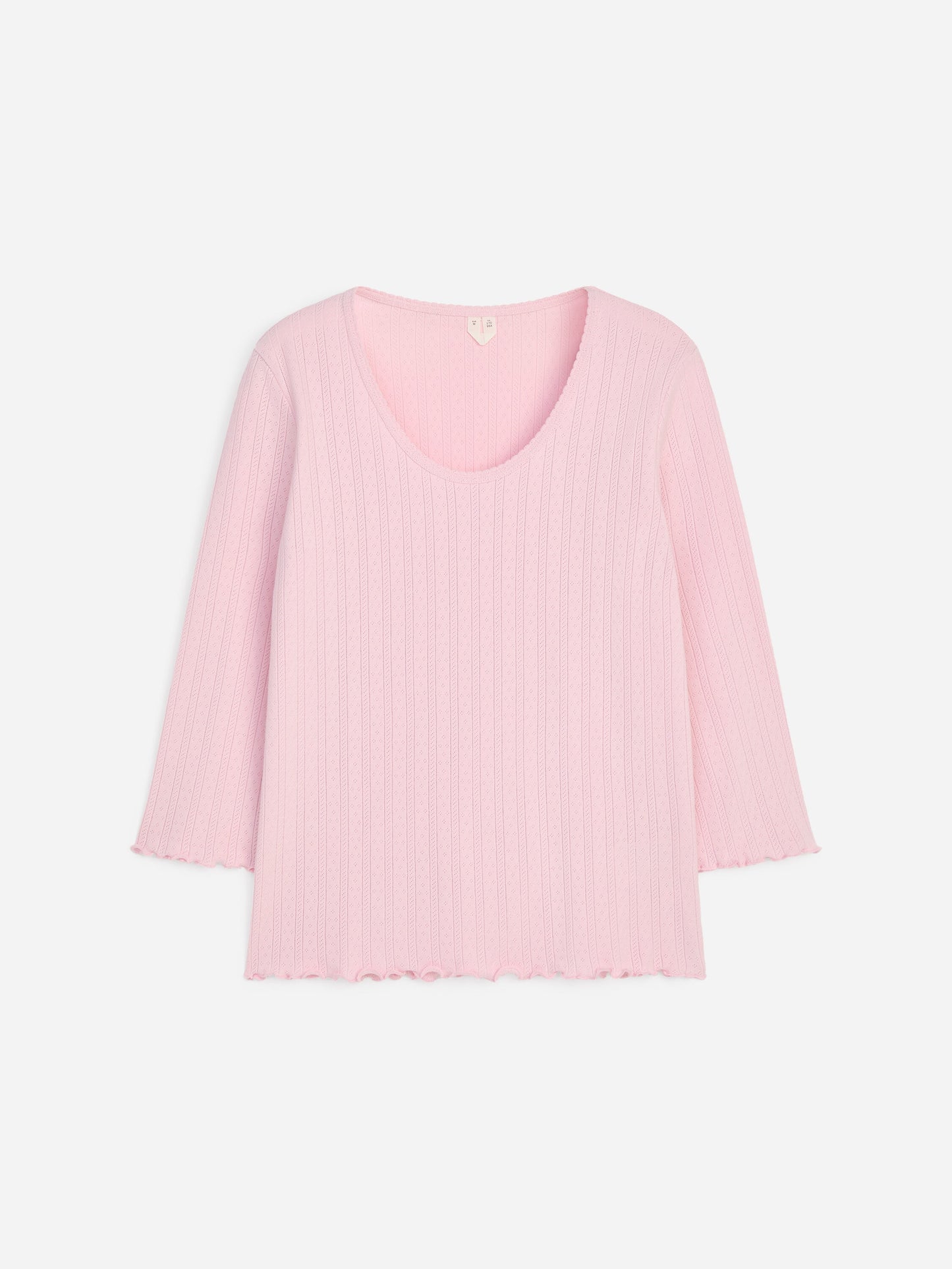 Pointelle-Knitted Top - Pink - Image 5