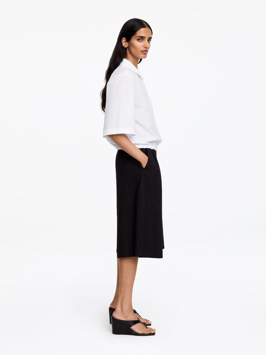 Cotton Short-Sleeve Shirt - White - Image 2