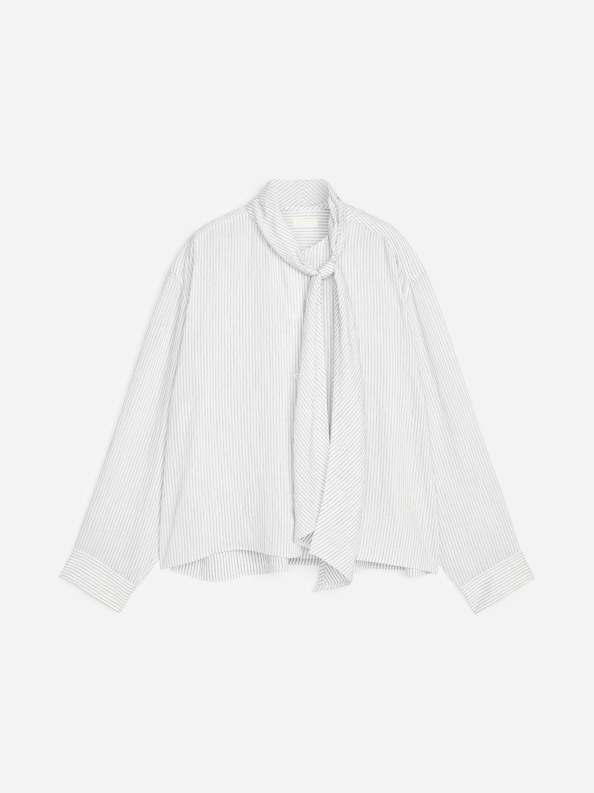 Detachable Scarf Blouse - White - Image 5