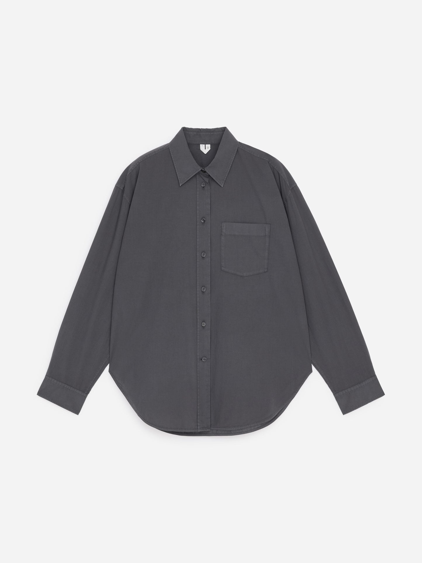Cotton Poplin Shirt - Black - Image 6