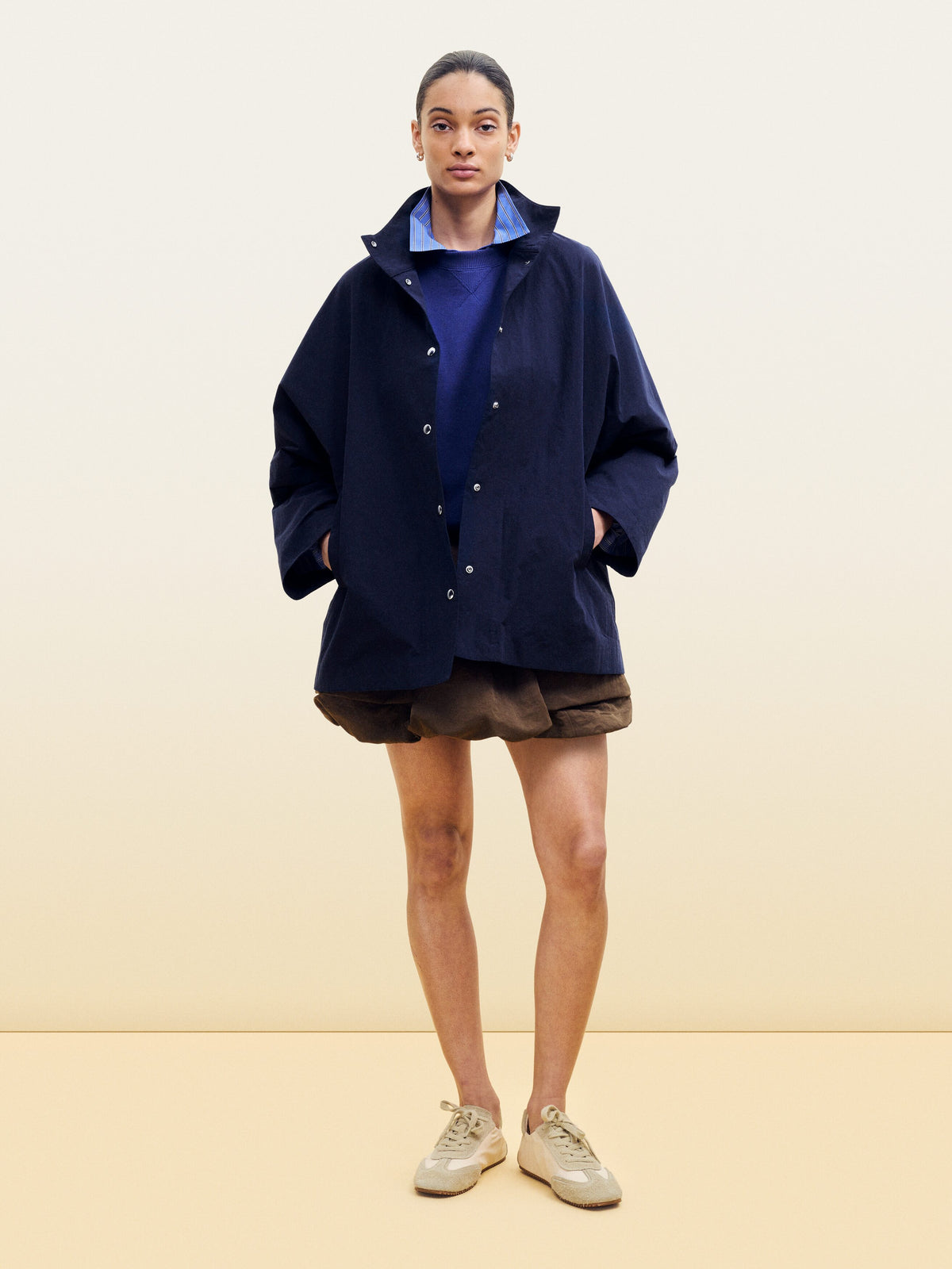 Oversized Batwing Shirt - Blue - Image 6