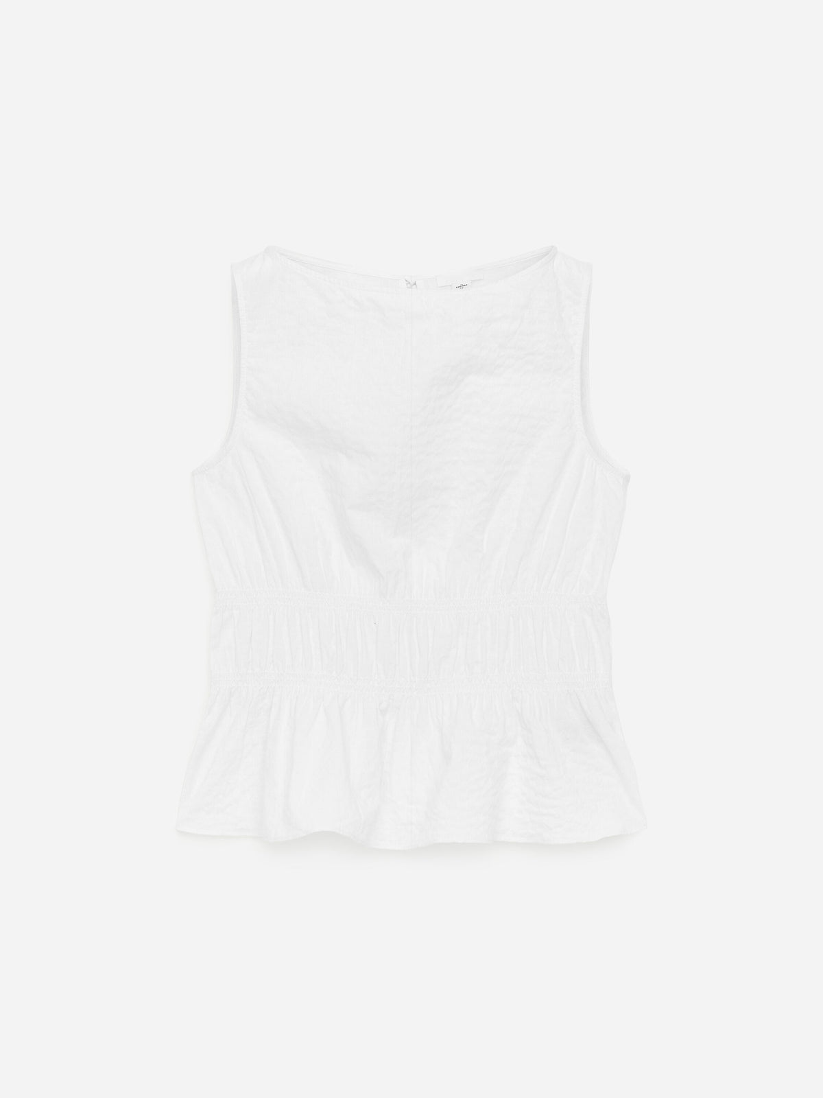 Seersucker Smock Top - White - Image 6