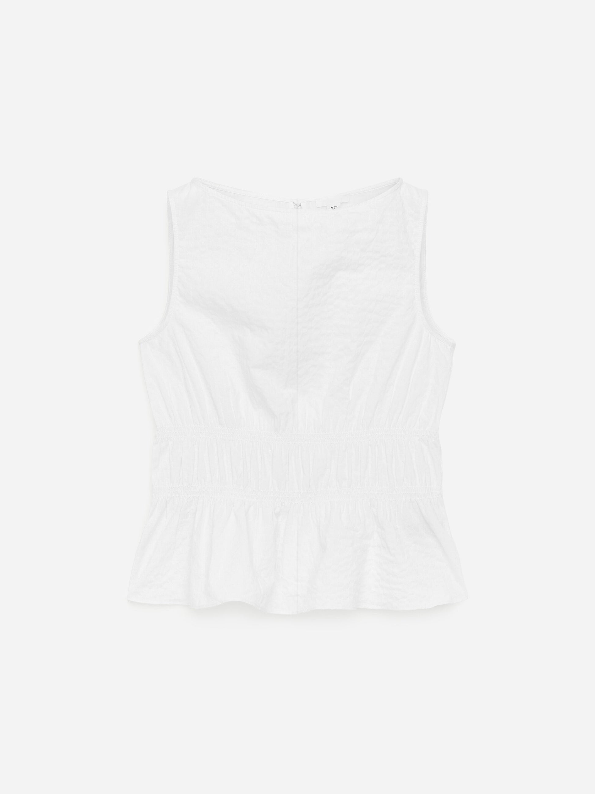 Seersucker Smock Top - White - Image 6