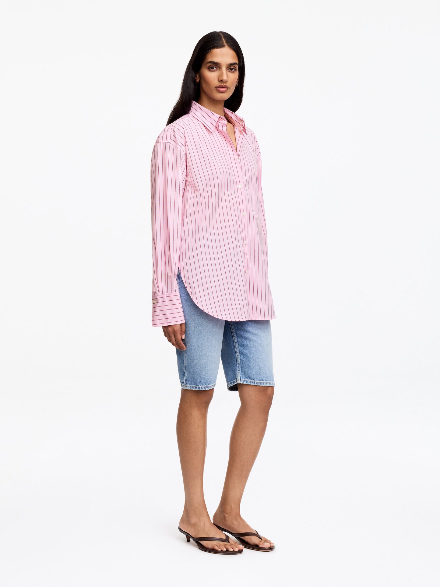 Relaxed-Fit Poplin Shirt - Pink - Image 4