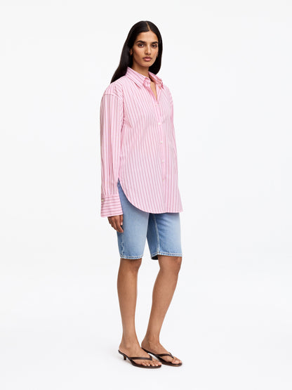 Relaxed-Fit Poplin Shirt - Pink - Image 4