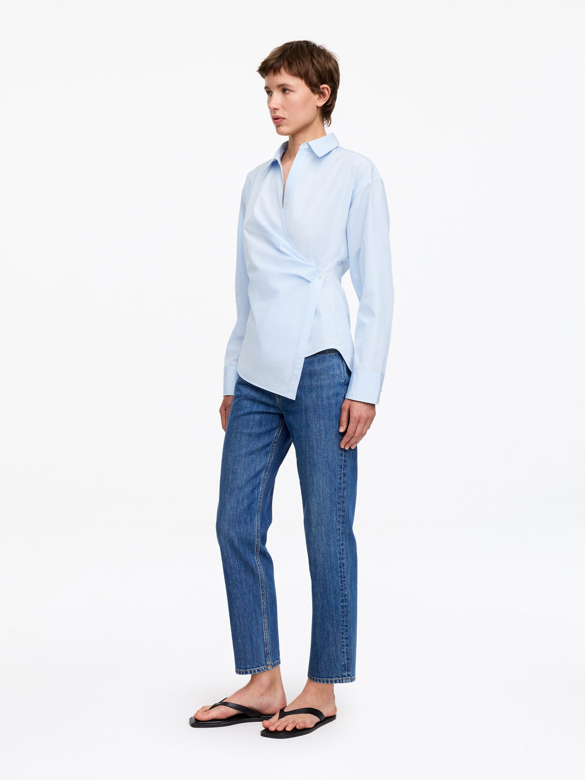 Wrap Shirt - Blue - Image 3