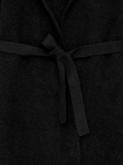 Alpaca-Wool Blend Cardigan - Black - Image 2