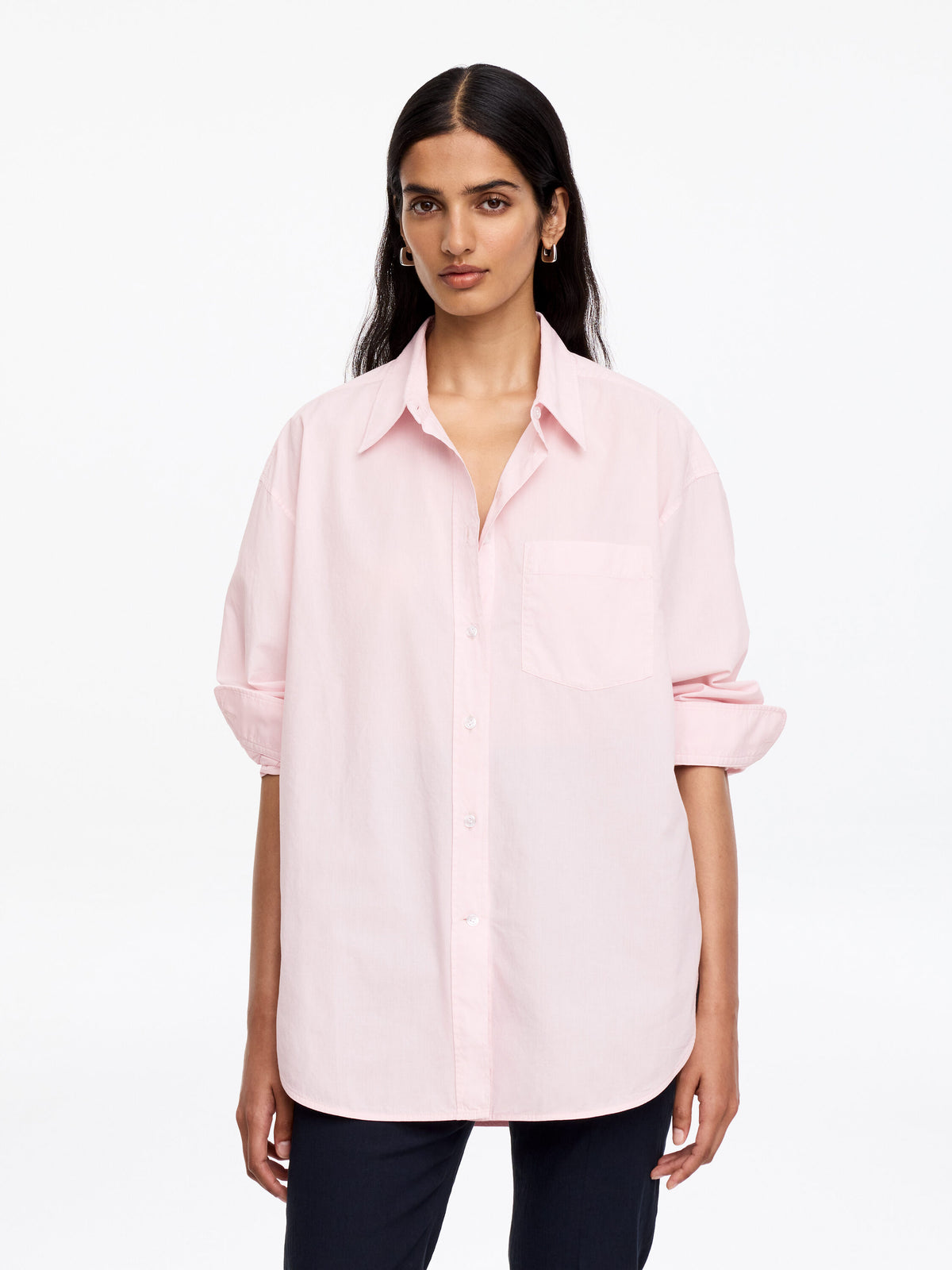 Cotton Poplin Shirt - Pink