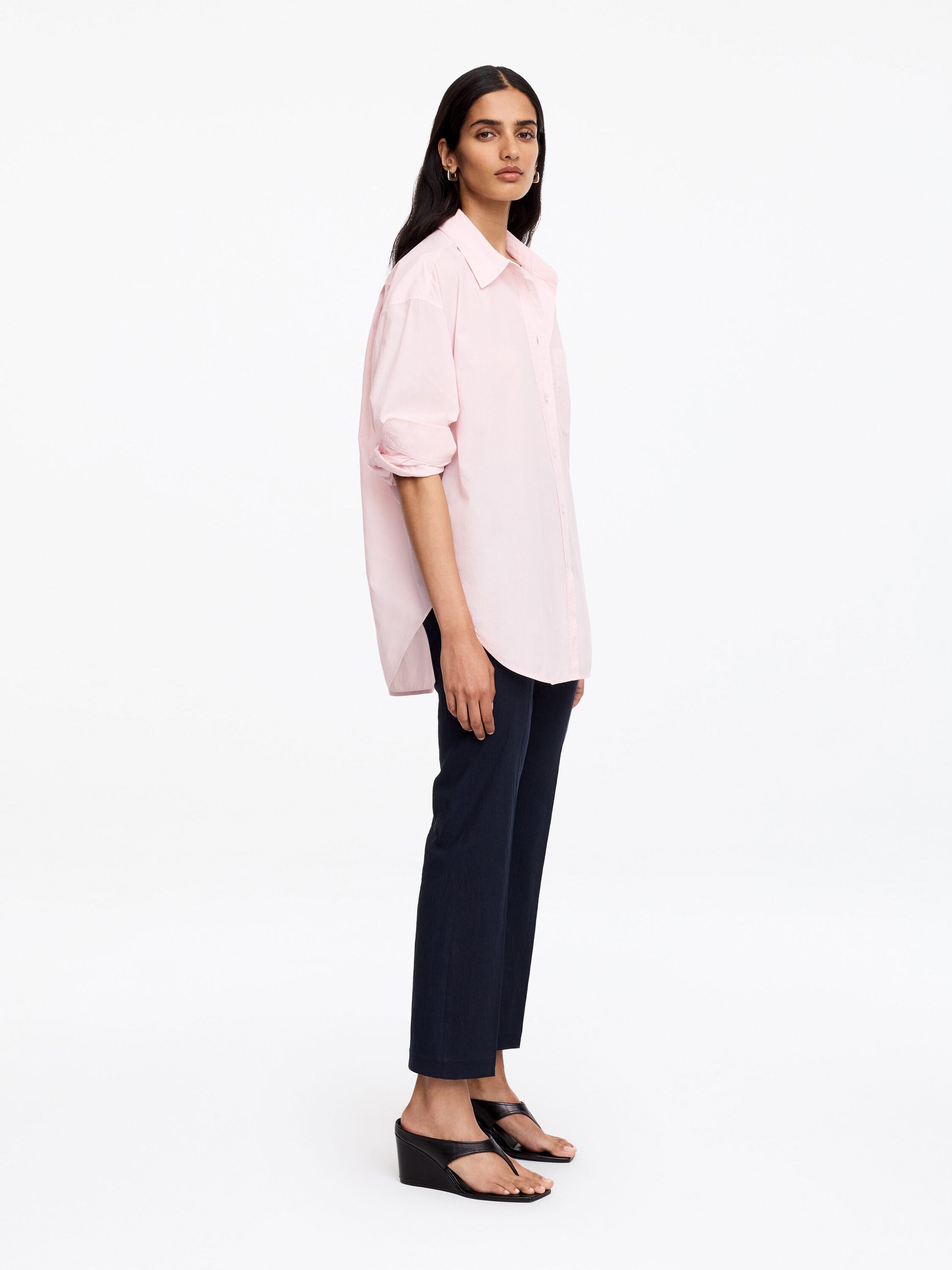Cotton Poplin Shirt - Pink - Image 2