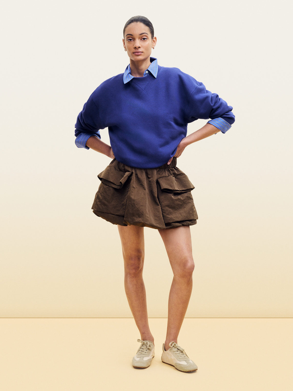 Oversized Batwing Shirt - Blue - Image 8