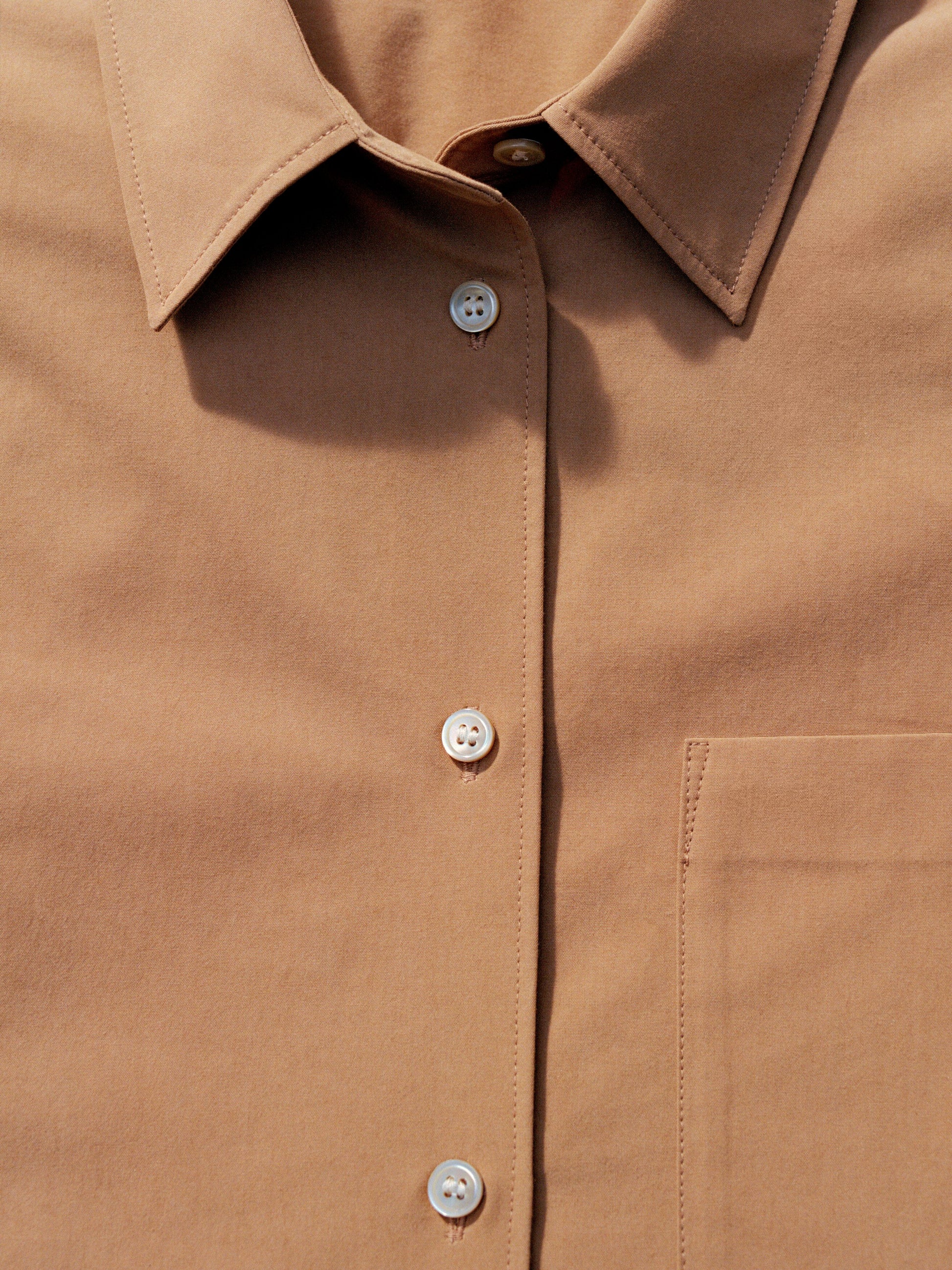 Batwing-Sleeve Shirt - Beige - Image 6