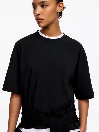 Boxy T-Shirt - Black - Image 5