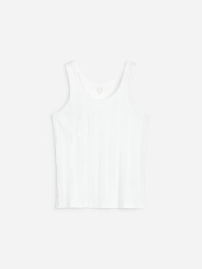 Rib Tank Top - White - Image 5