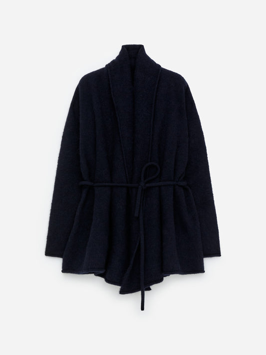 Alpaca-Wool Blend Cardigan - Blue