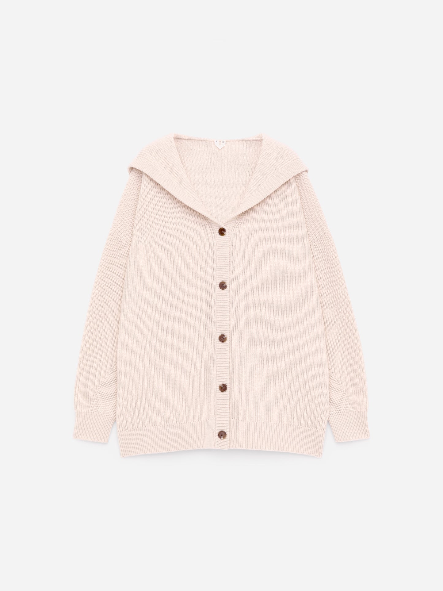 Cashmere-Wool Hooded Cardigan - Beige