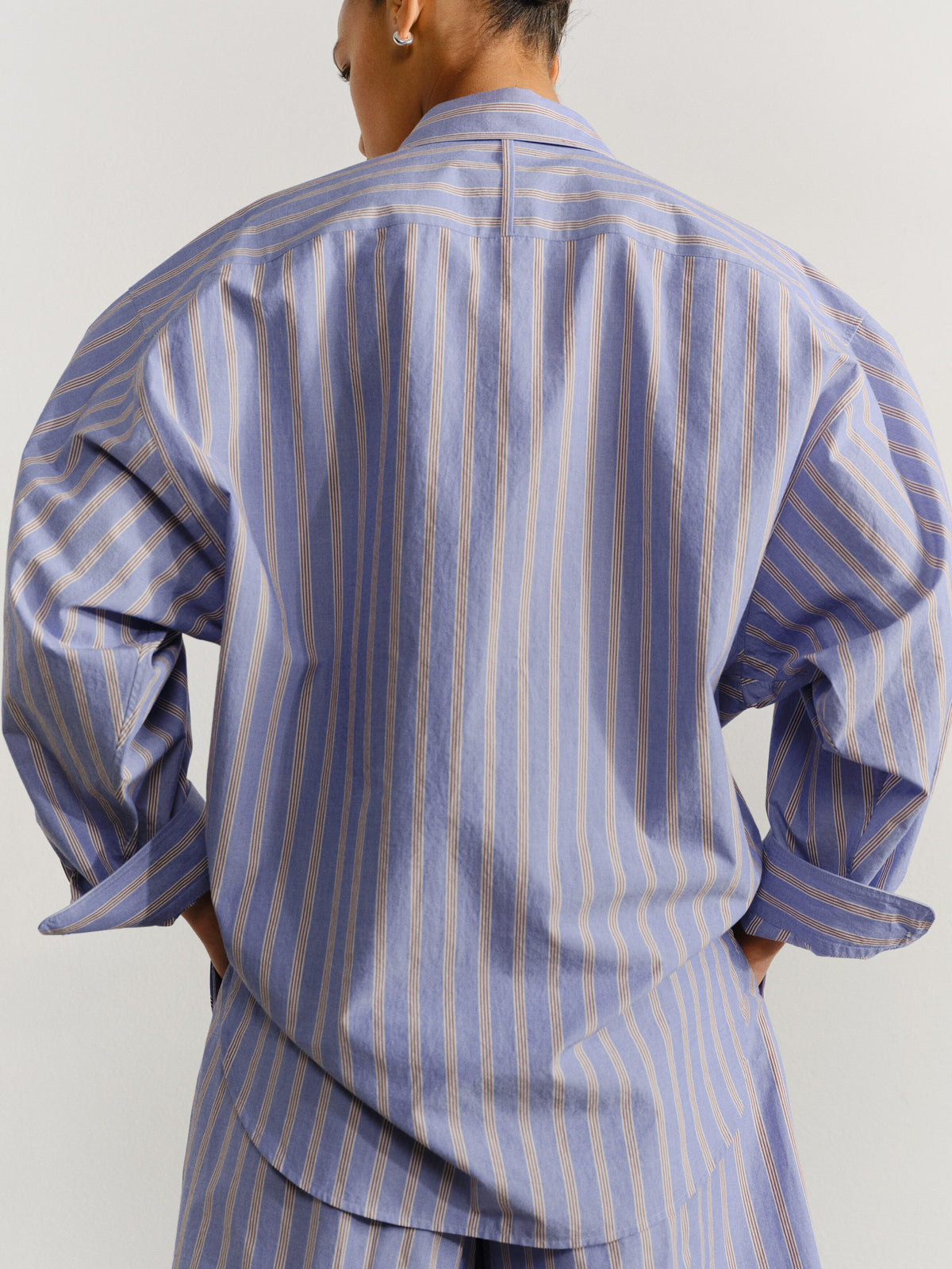 Oversized Batwing Shirt - Blue - Image 11