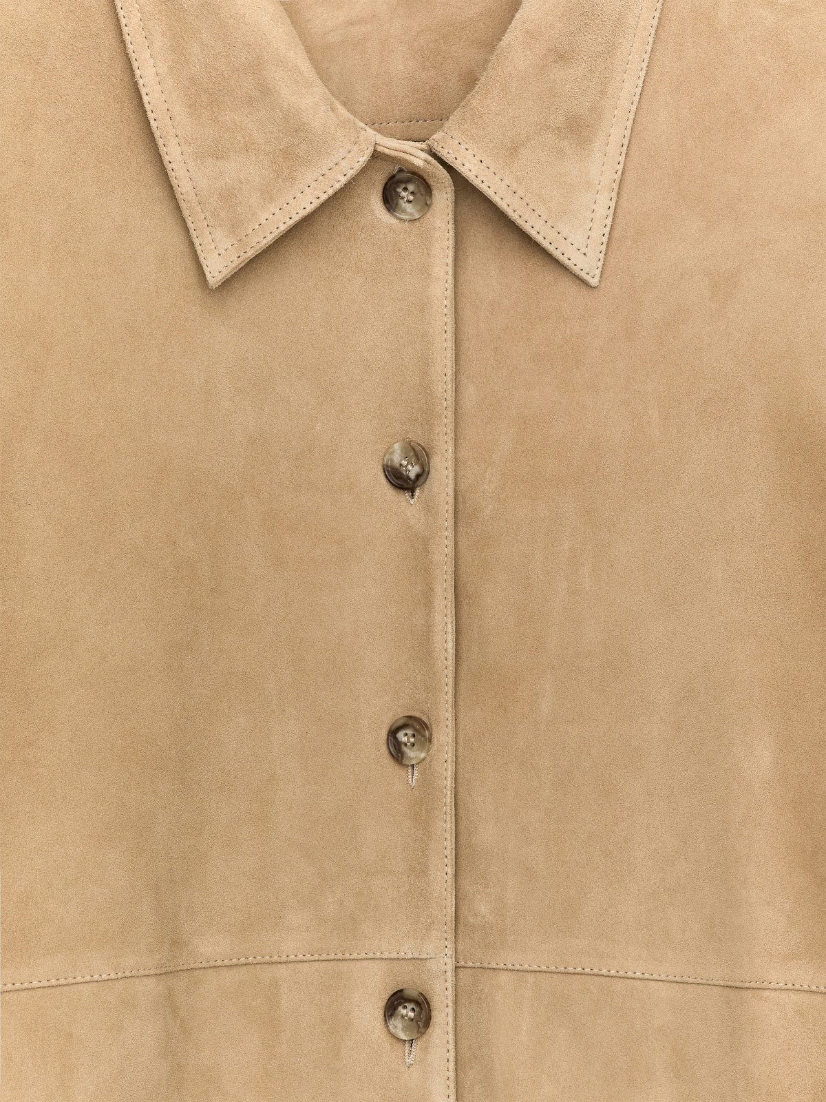 Suede Shirt - Beige - Image 2