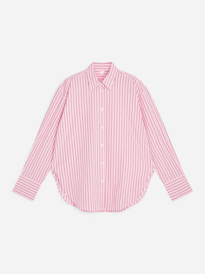 Relaxed-Fit Poplin Shirt - Pink - Image 6