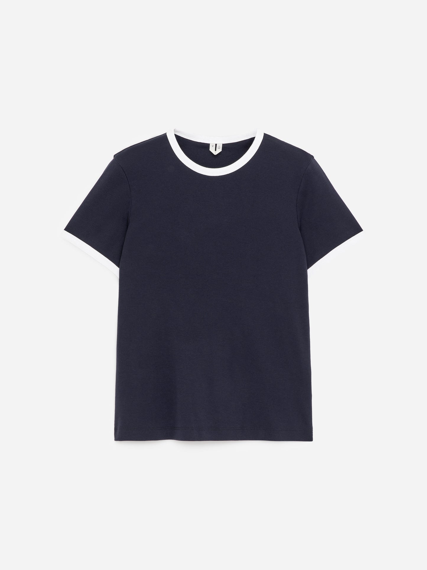 Contrast-Binding T-Shirt - Blue