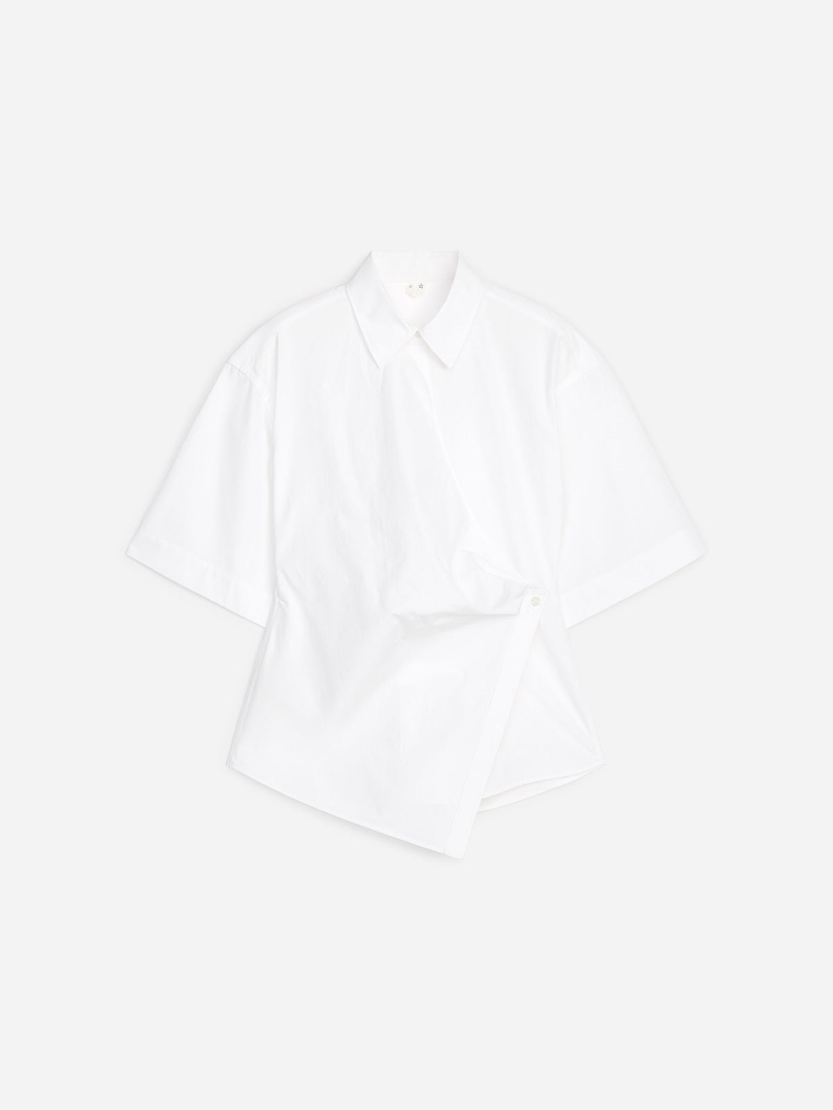 Cotton Wrap Shirt - White - Image 5