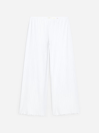 Pointelle-knitted Trousers - White - Image 5