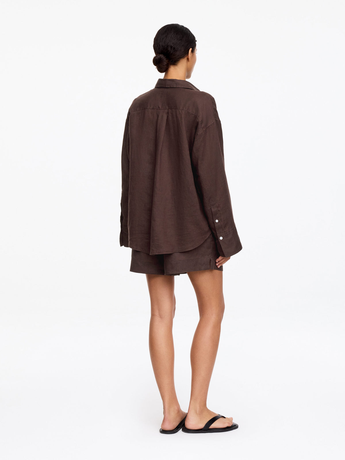 Linen Shirt - Brown - Image 5