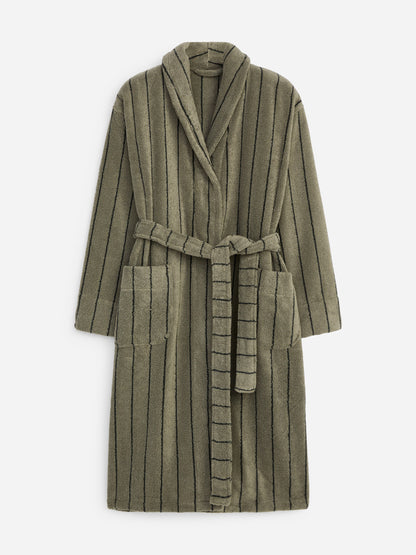 Unisex Cotton Terry Bathrobe - Green - Image 5