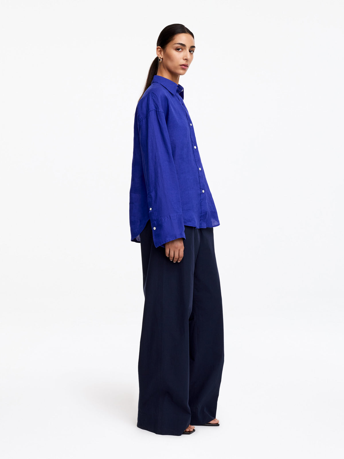 Linen Shirt - Blue - Image 2