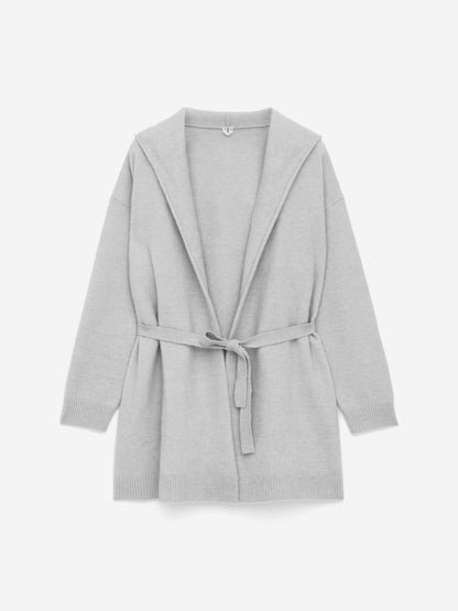 Alpaca-Wool Blend Cardigan - Grey