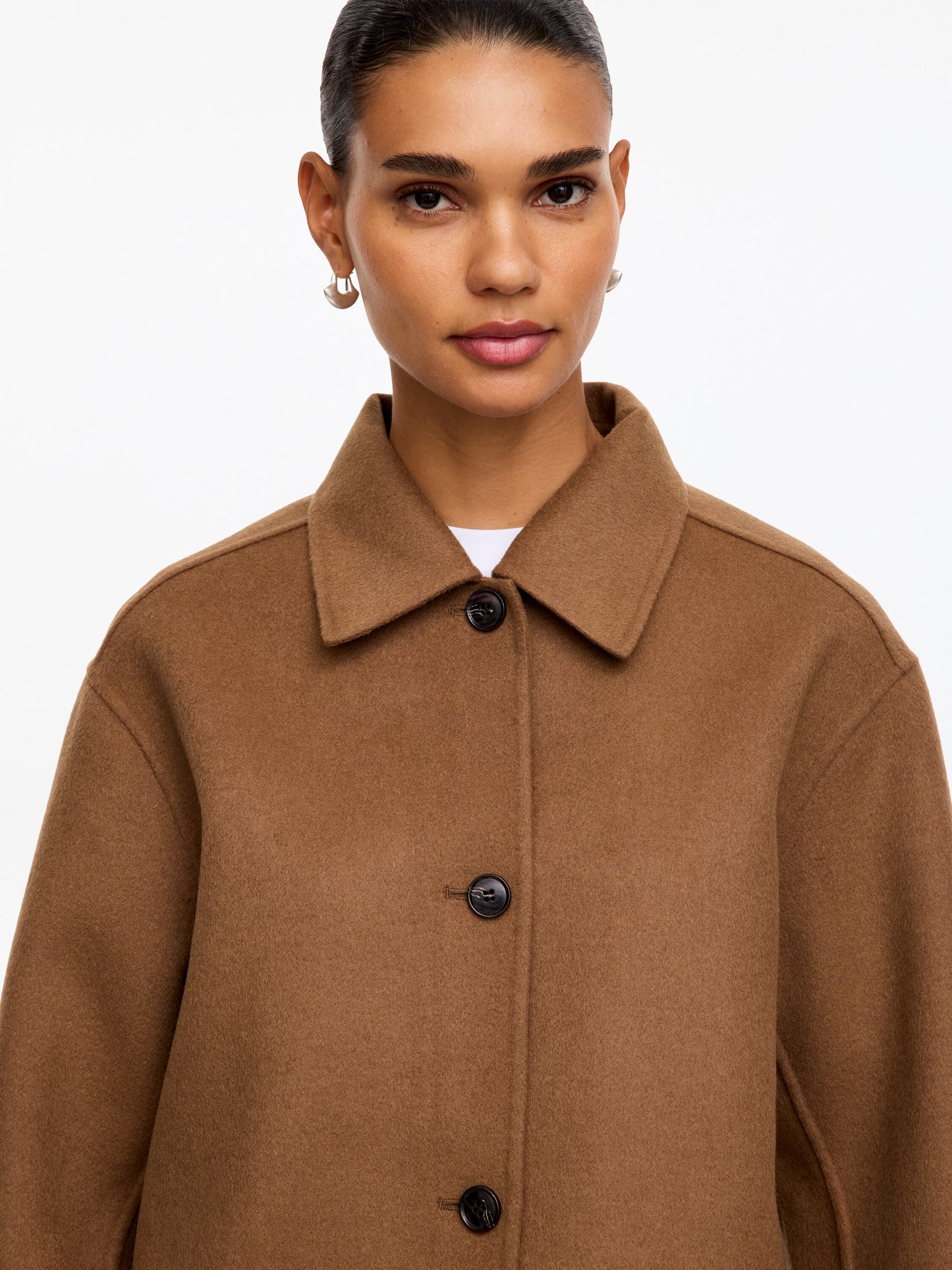 Wool-Blend Overshirt - Beige - Image 4