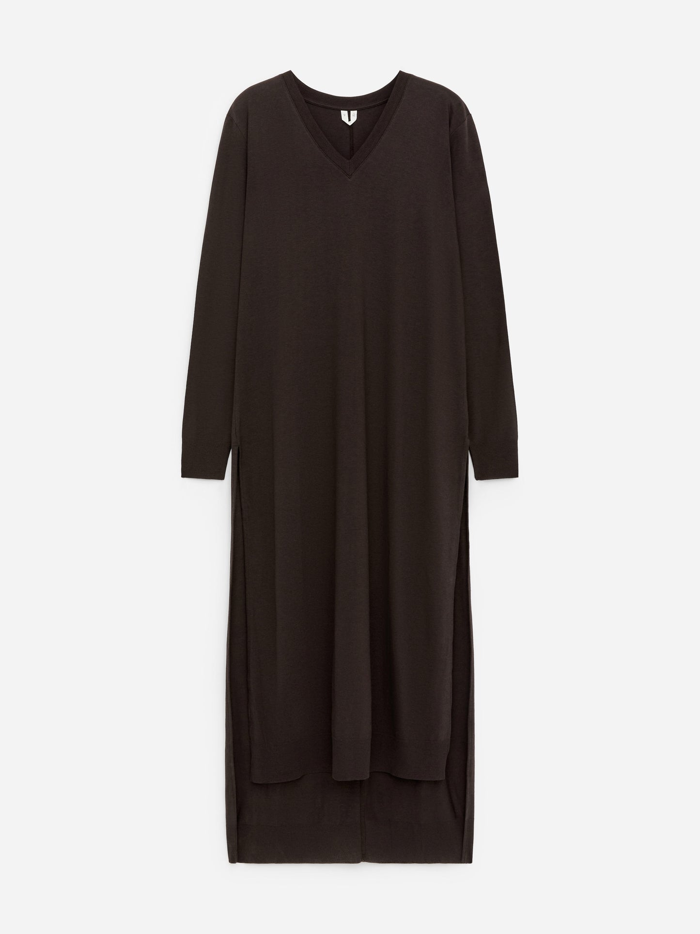 Lyocell-Cotton Tunic Top - Brown