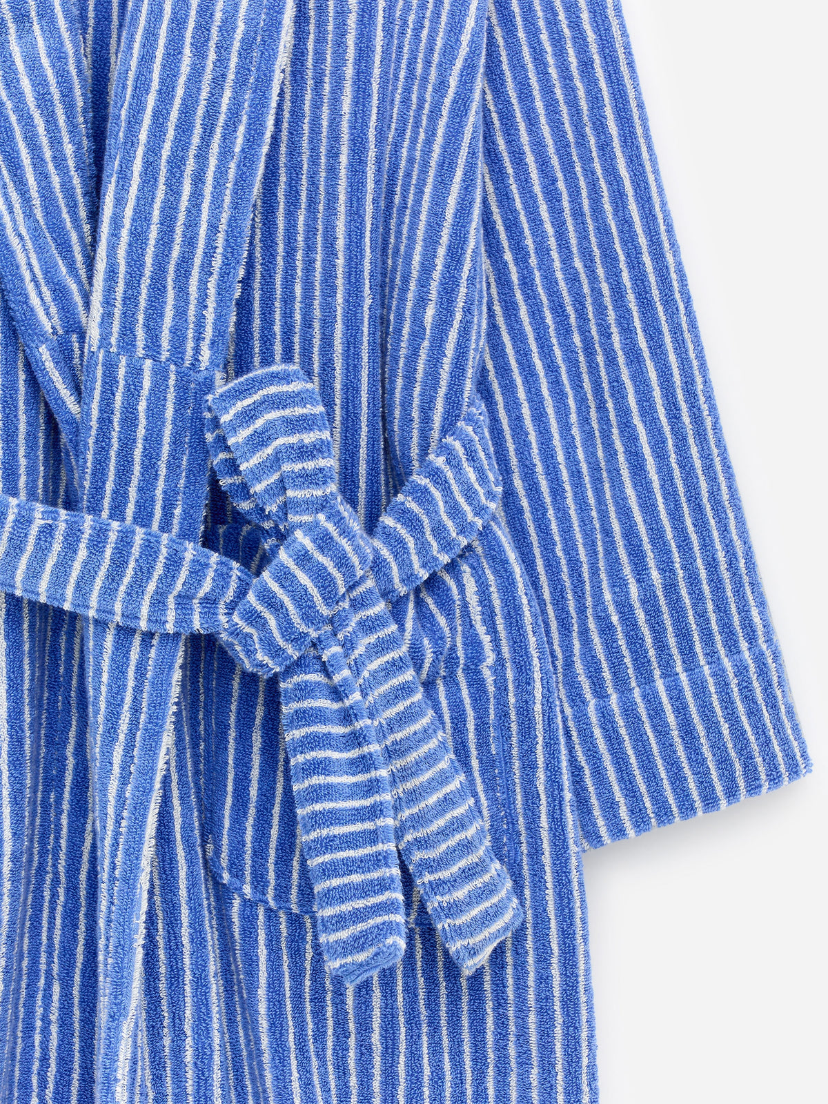 Unisex Cotton Terry Bathrobe - Blue - Image 10