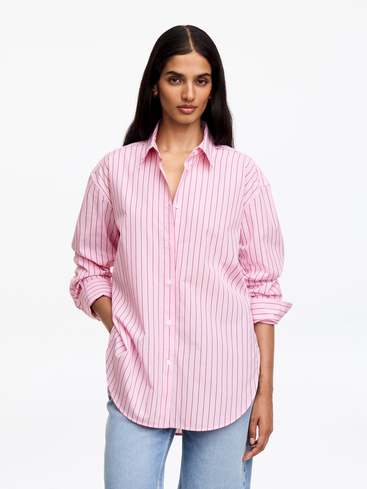Relaxed-Fit Poplin Shirt - Pink