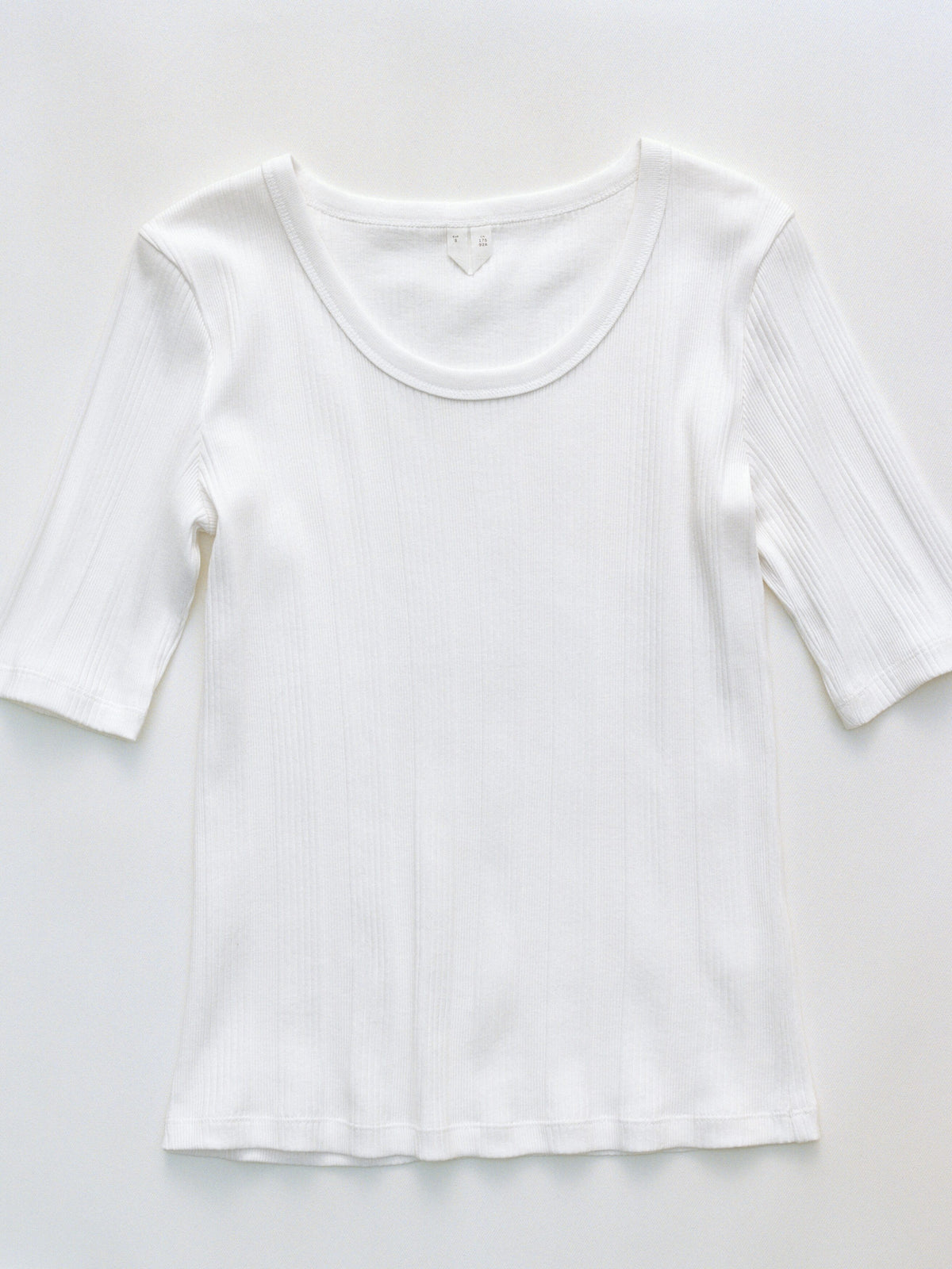 Rib T-shirt - White - Image 6