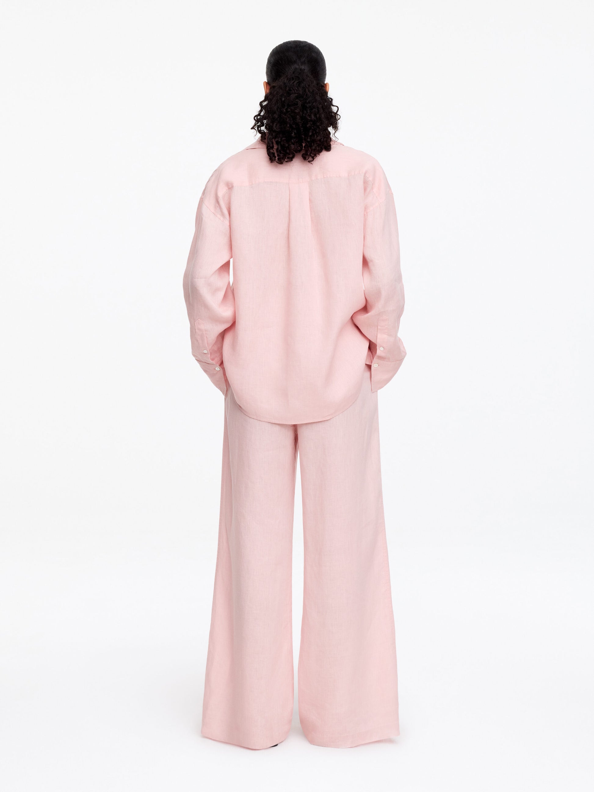 Linen Shirt - Pink - Image 3