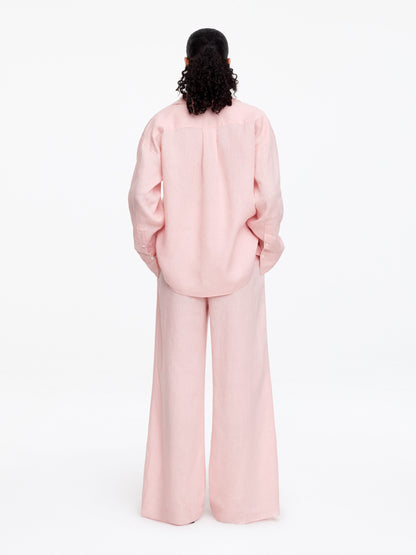 Linen Shirt - Pink - Image 3
