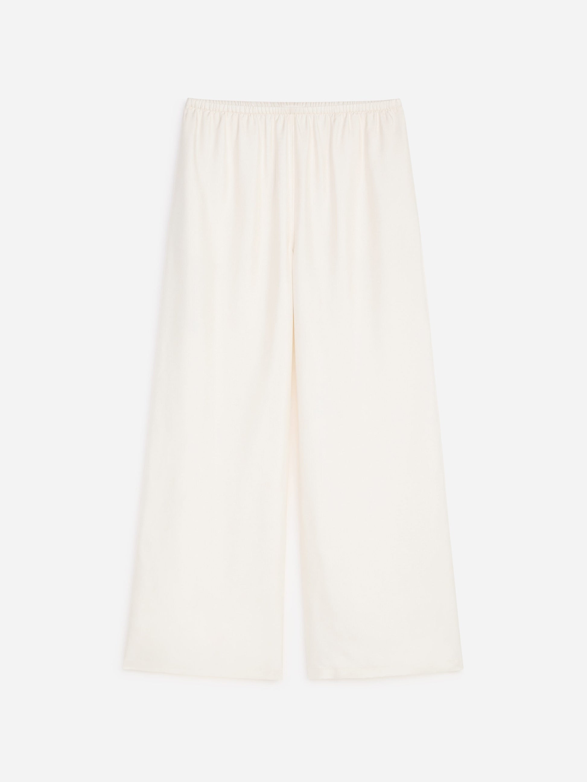 Silk Twill Trousers - White - Image 6
