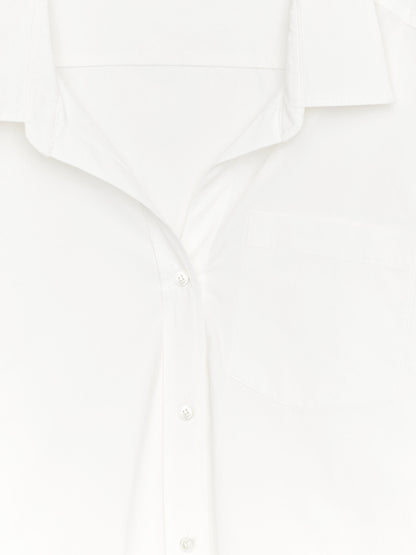Relaxed Open-Collar Shirt - White - Image 2