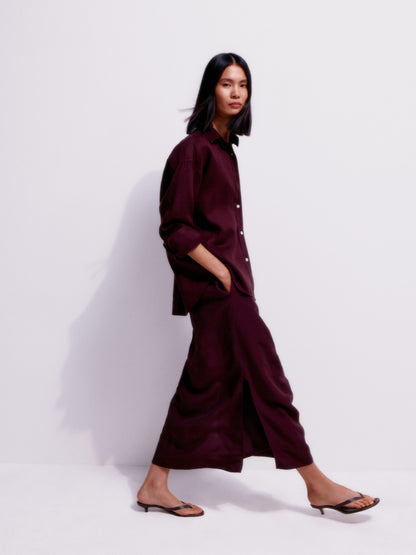 Linen Shirt - Brown - Image 12