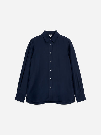 Silk Shirt - Blue - Image 5