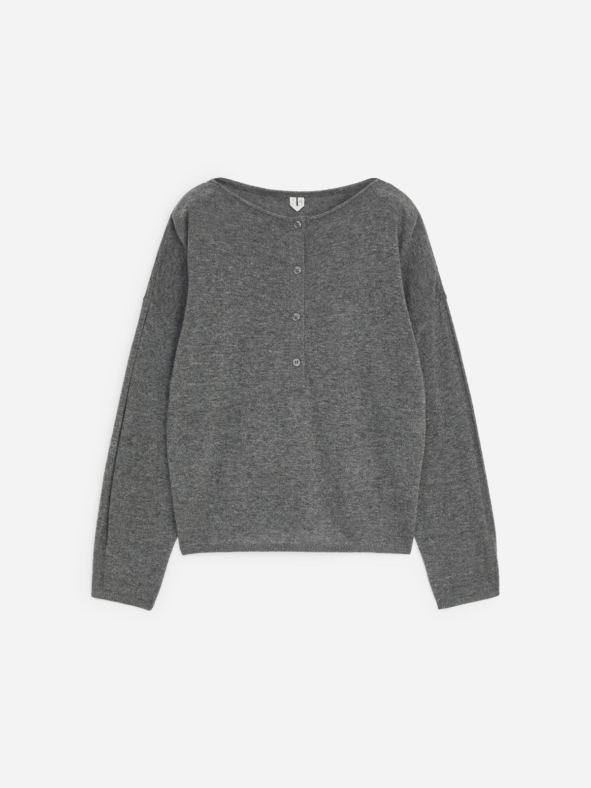 Pure Cashmere Boat-Neck Jumper - Grey - Image 5
