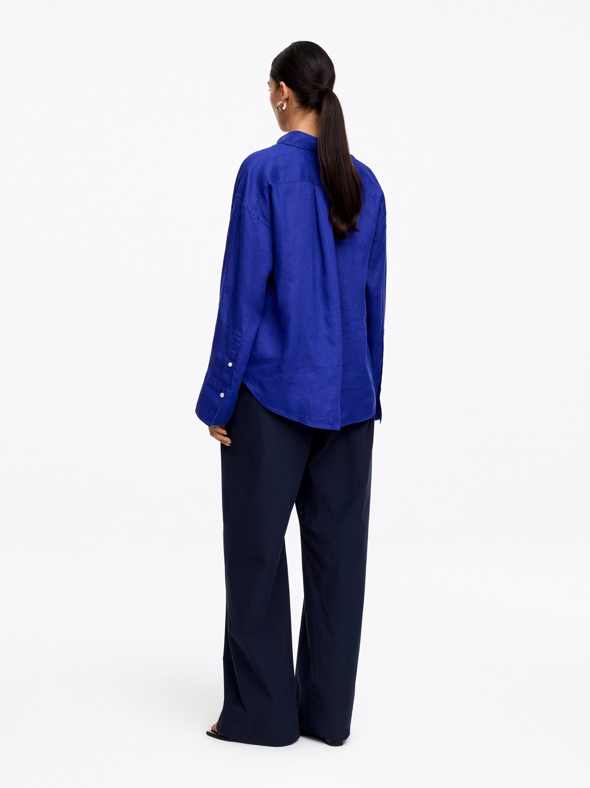 Linen Shirt - Blue - Image 3
