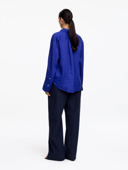 Linen Shirt - Blue - Image 3