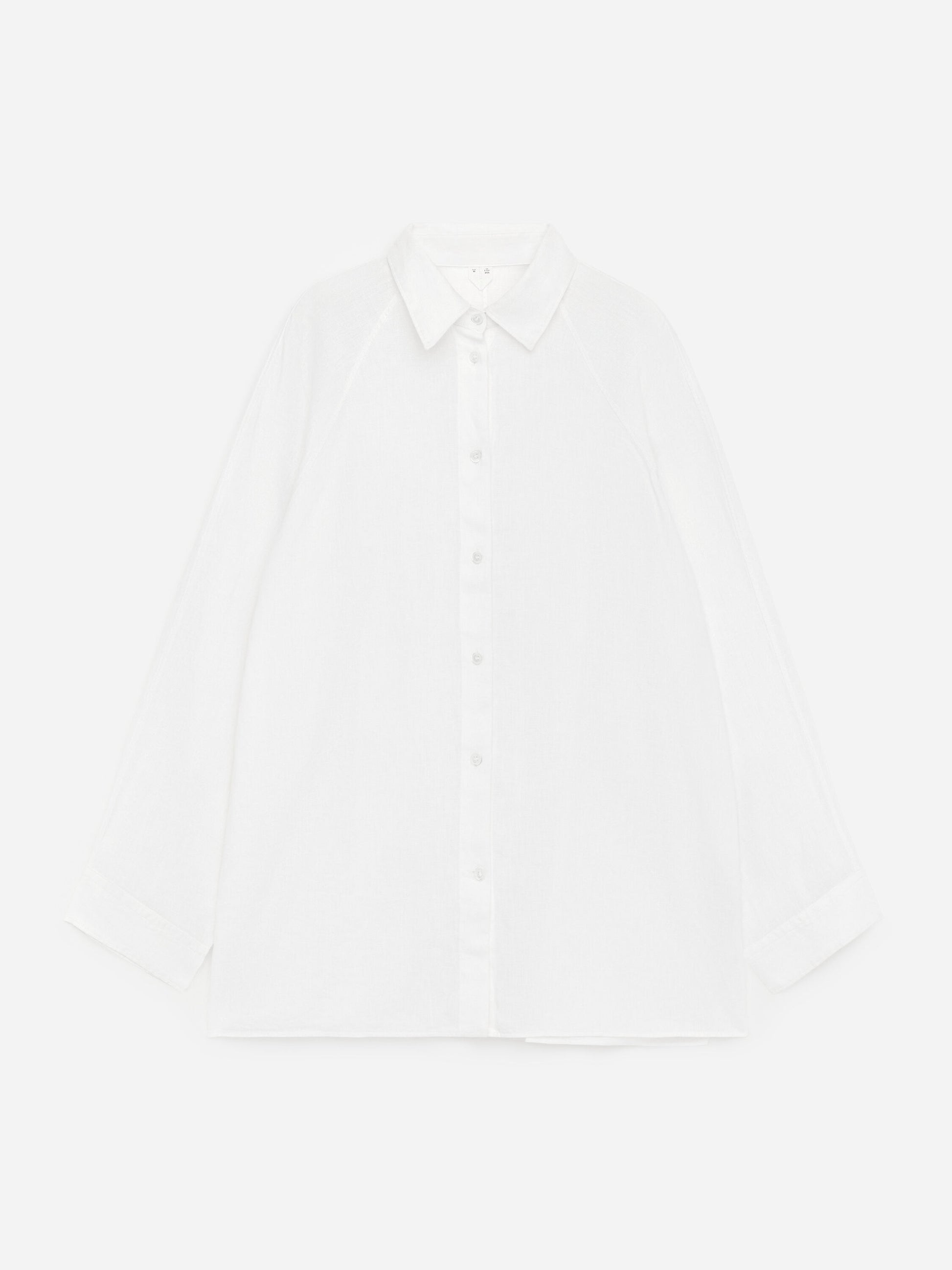 Relaxed Linen Shirt - White - Image 5