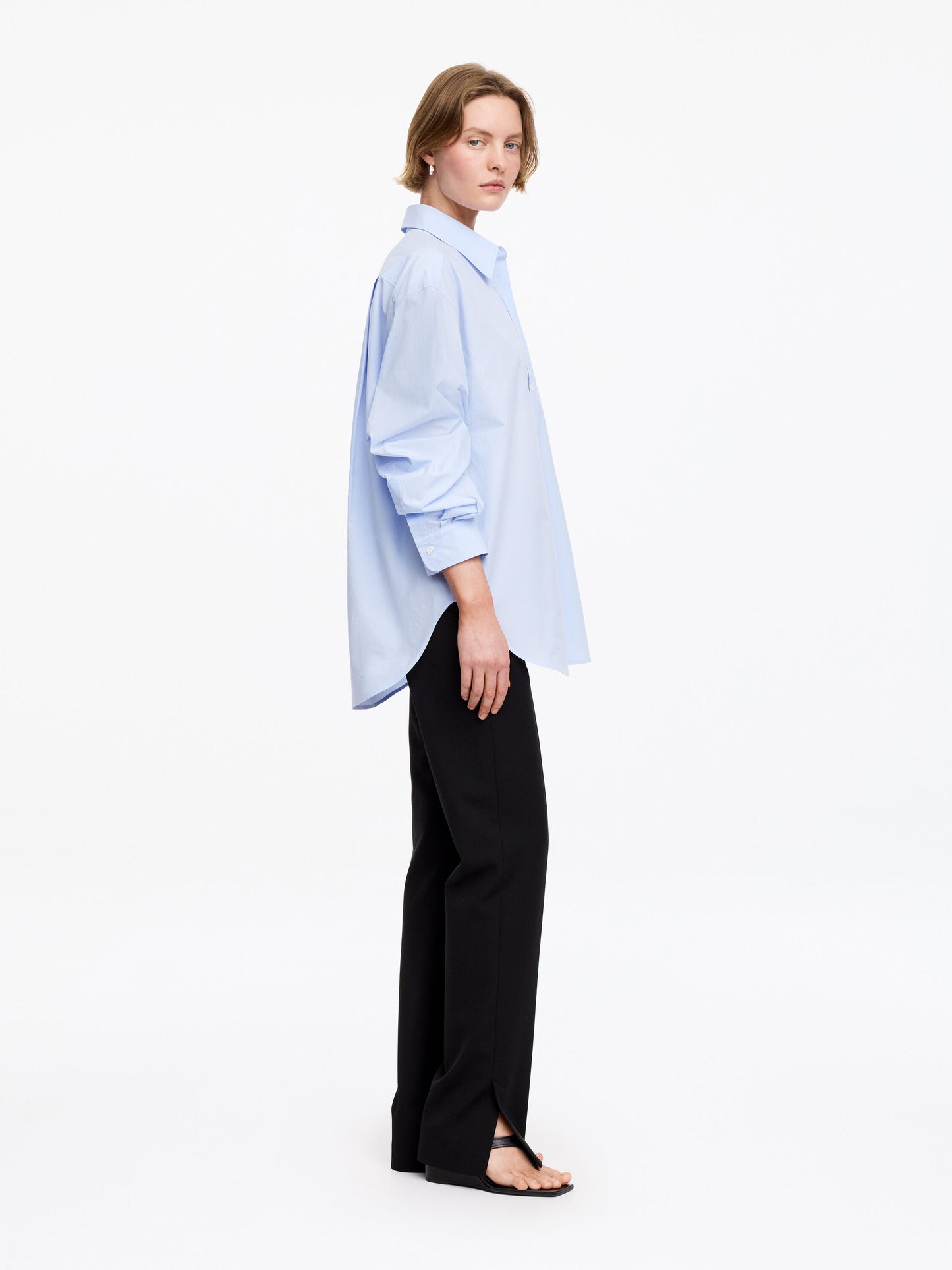 Cotton Shirt - Blue - Image 3