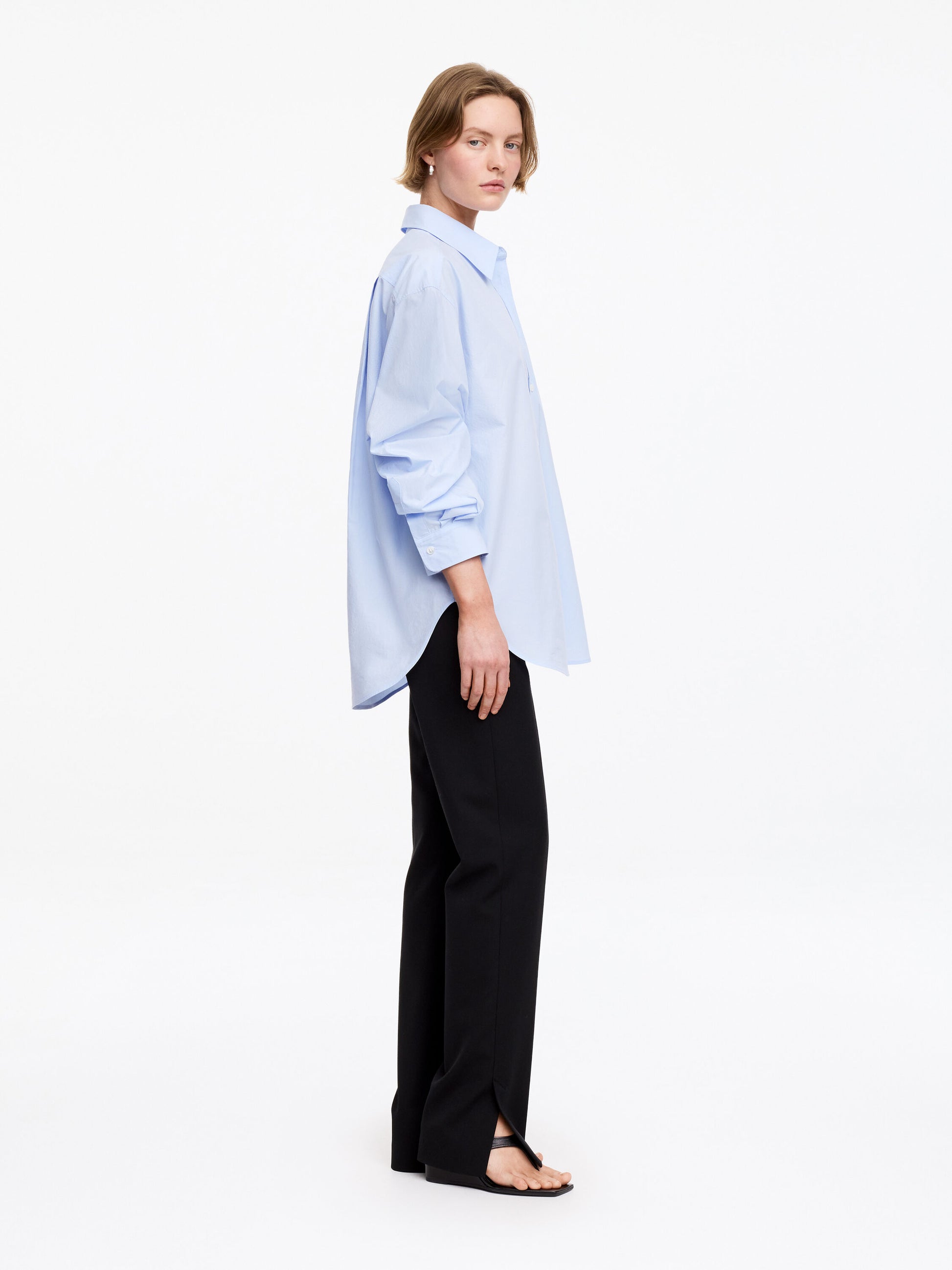 Cotton Shirt - Blue - Image 3